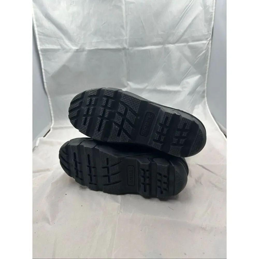 Sorel Winter Snow Boots Black Red Waterproof Thermal Size 6 Women